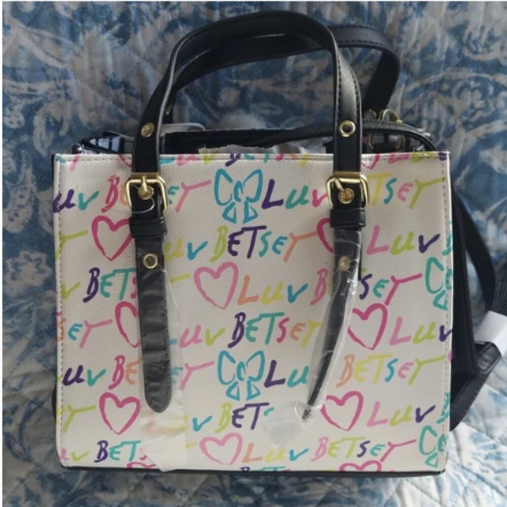 NEW Betsey Johnson SIGNATURE RAINBOW MED SATCHEL - Picture 5 of 8